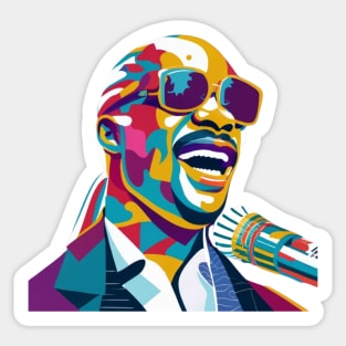 Stevie Wonder WPAP Limit Color Sticker